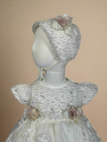 Bombon Baptism Dress in Creamy Ivory/ Ropon Bombon en tono Perla