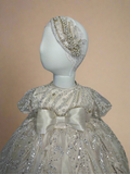 Perla Baptism Dress in Champagne