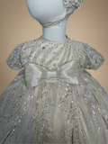 Perla Baptism Dress in Champagne
