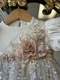 CAYLANI BAPTISM DRESS IN CHAMPAGNE (ONE PIECE ROPON)