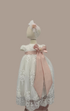 Denise Baptism Dress in Creamy Ivory/ Ropon Denise en tono Perla