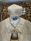 Prince Samuel boy outfit in Champagne with blue stones FINAL SALE/VENTA FINAL