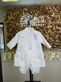 Maximiliano boy outfit in White with blue stones