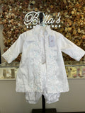 Maximiliano boy outfit in White with blue stones