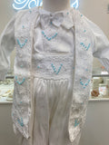 Prince Emmanuel boy outfit in White with Blue stones FINAL SALE/VENTA FINAL