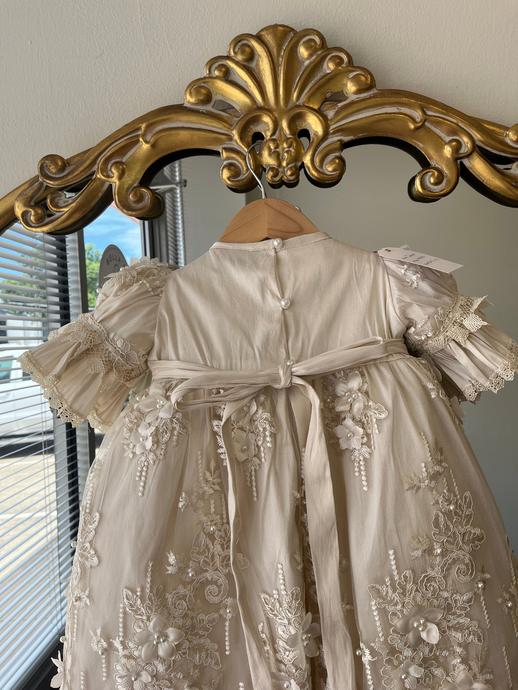 Janet Baptism Dress in Champagne