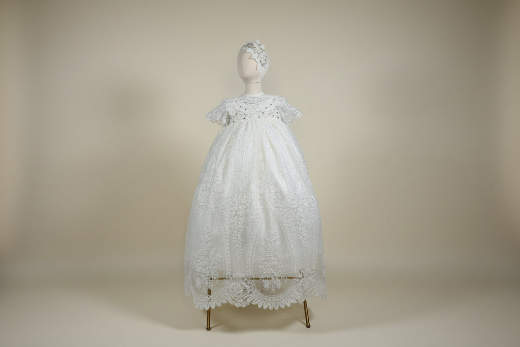 Ropon Mar en tono Perla / Baptism Dress Mar in Creamy Ivory