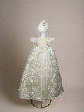 BOMBON BAPTISM DRESS IN CHAMPAGNE/ ROPON BOMBON EN TONO CHAMPAGNE