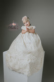 Kenia Baptism Dress in Champagne traditional two piece