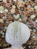 Perla Baptism Dress in Champagne