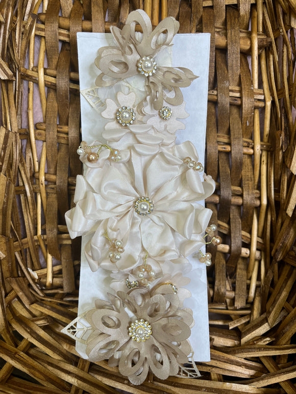 Girl headband style #27 in Ivory