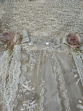 BOMBON BAPTISM DRESS IN CHAMPAGNE/ ROPON BOMBON EN TONO CHAMPAGNE