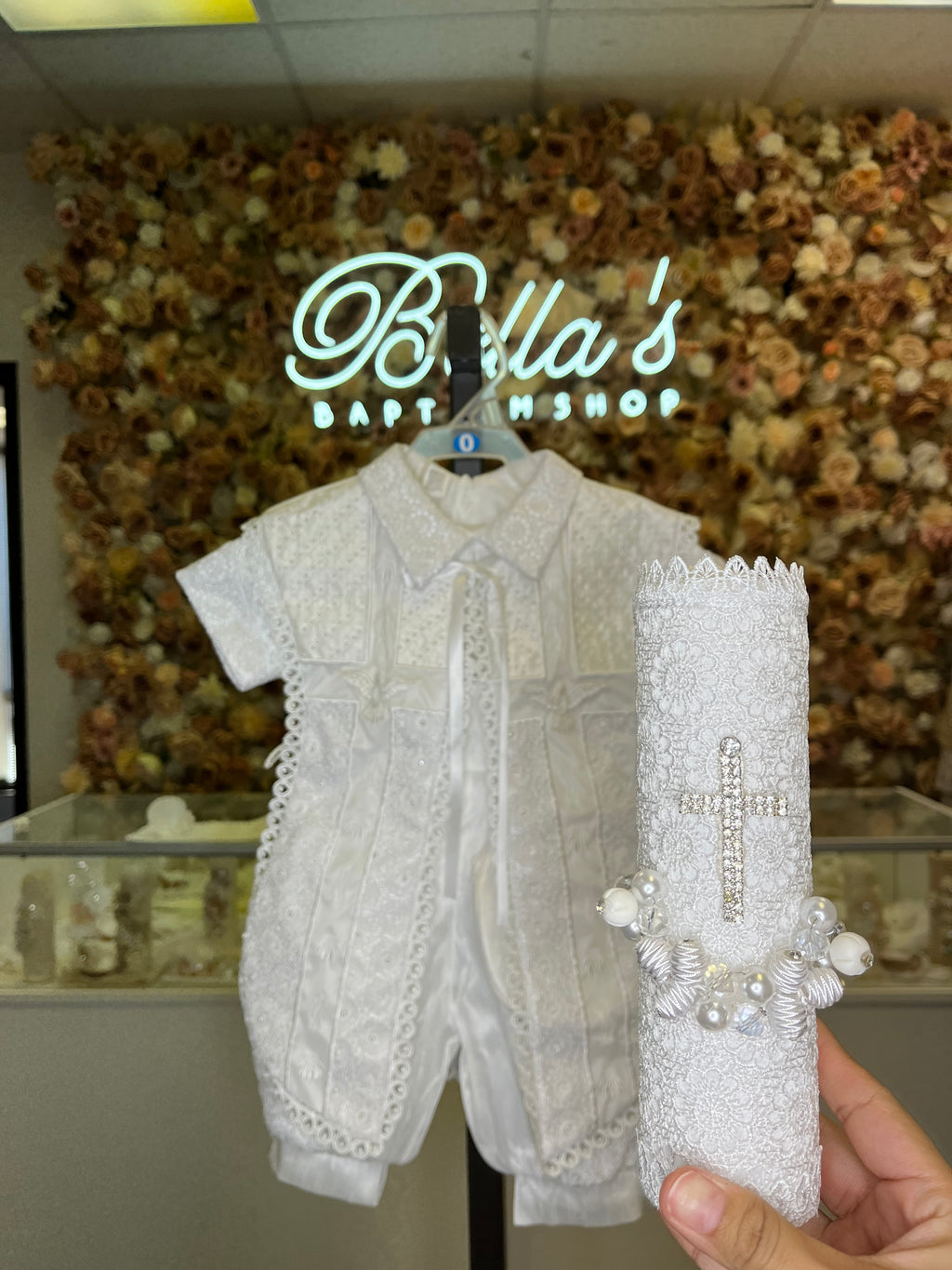 Emilio Boy Baptism outfit in White