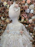 BOMBON BAPTISM DRESS IN CHAMPAGNE