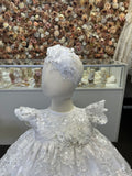 Marina Baptism Dress in White 4 layers