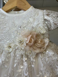 Marina Baptism Dress in Creamy ivory 4 layers
