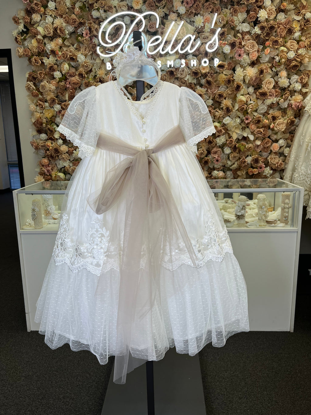 Baptism Dress in Creamy Ivory size 4