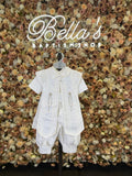 SIZE 3 Boy Baptism outfit in White style #413 (Outfit Only) Solamente Traje