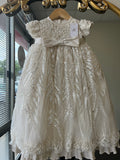 Perla Baptism Dress in Champagne