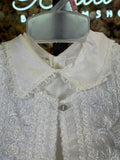 SIZE 3 Boy Baptism outfit in White style #413 (Outfit Only) Solamente Traje