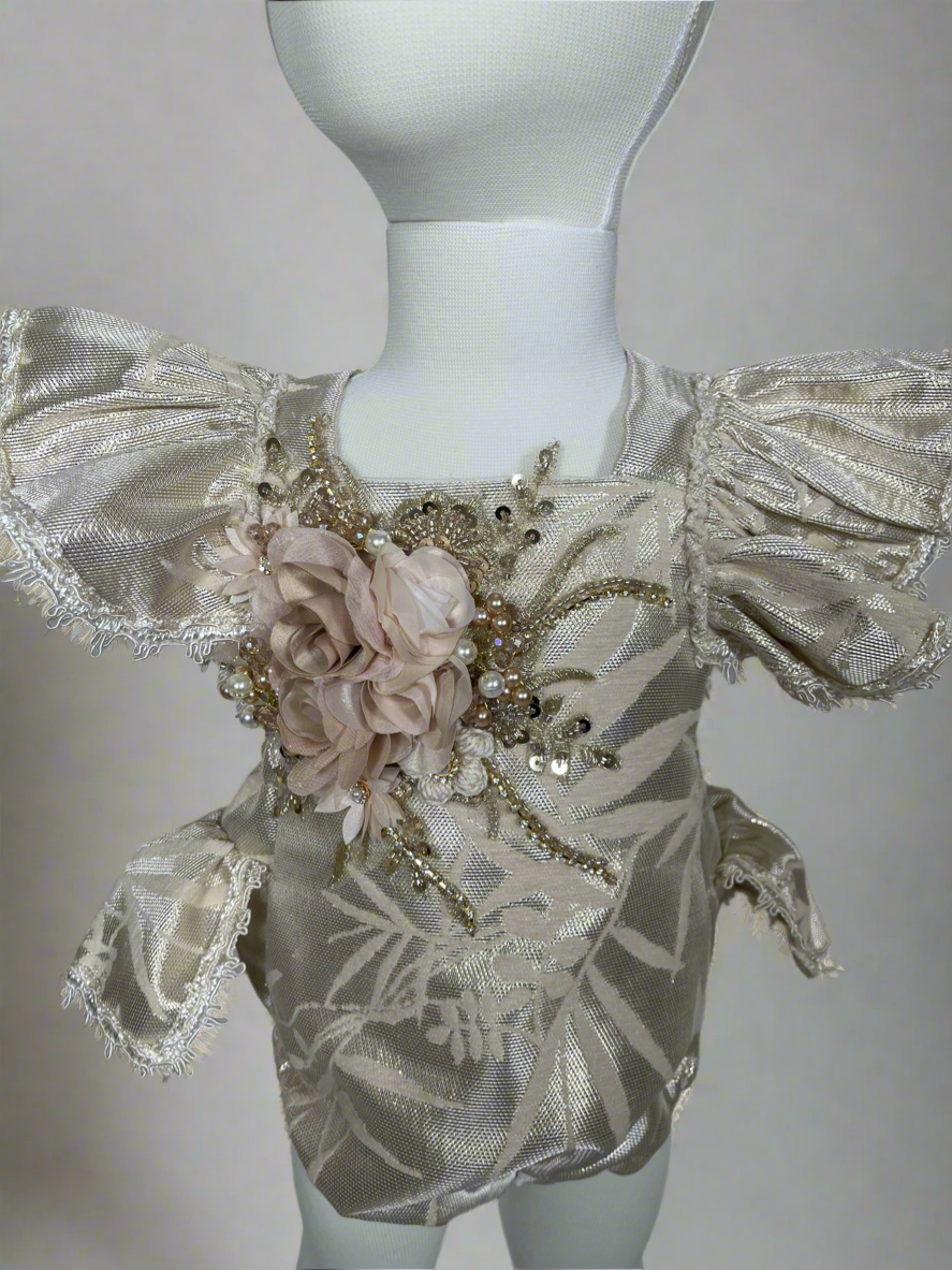 Charlotte Beige/ Gold Romper