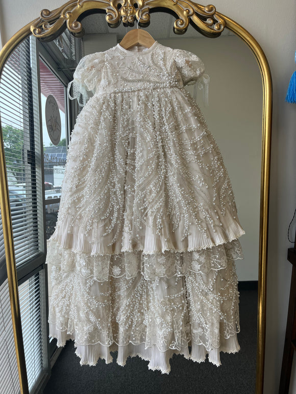JAZMIN BAPTISM DRESS IN CHAMPAGNE