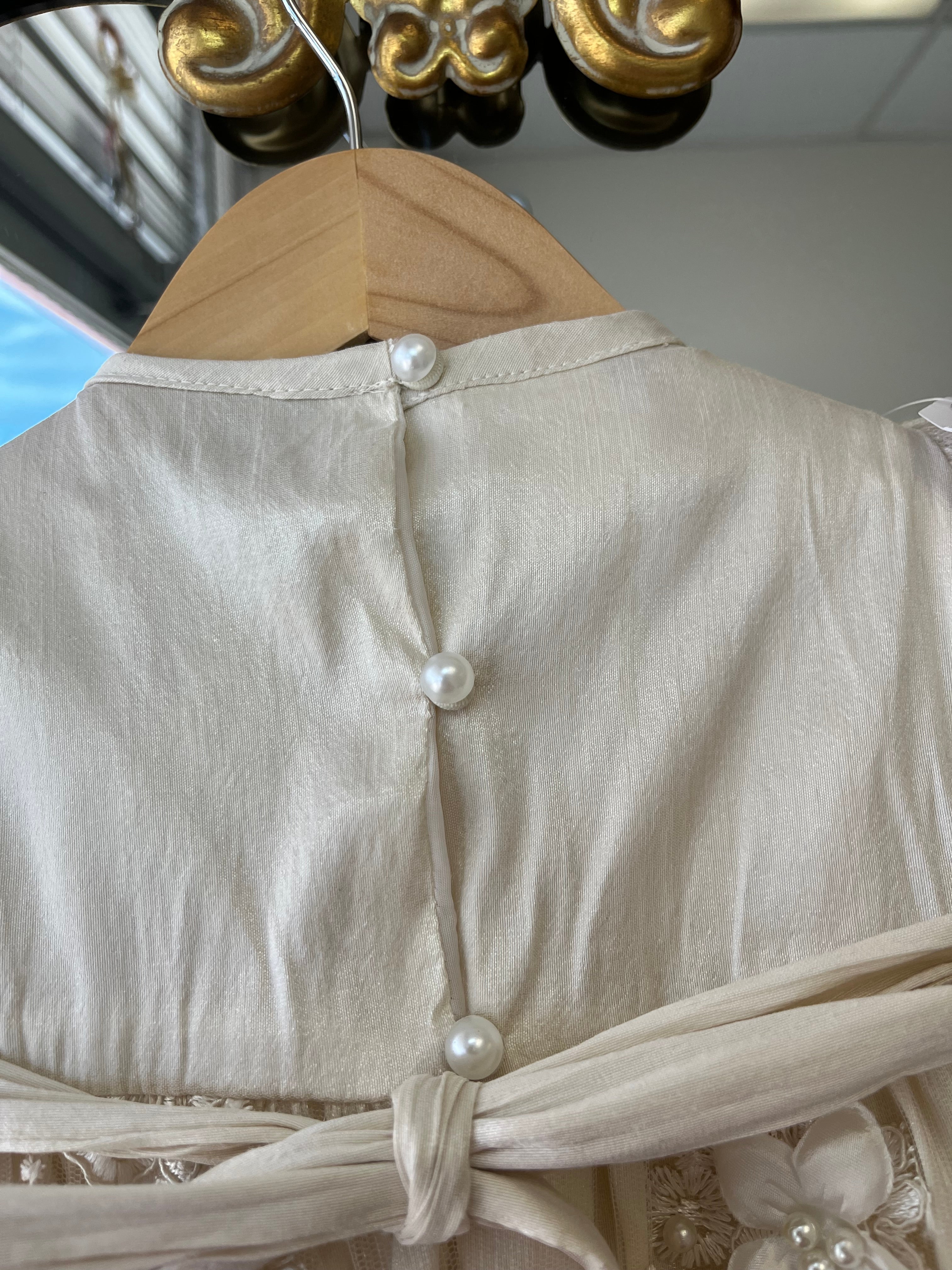 Janet Baptism Dress in Champagne