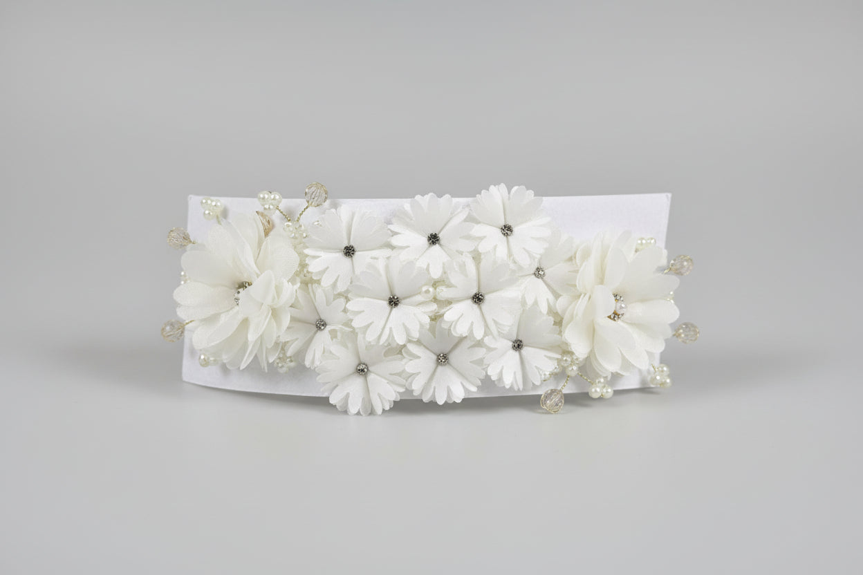 Girl headband style #14 in Ivory