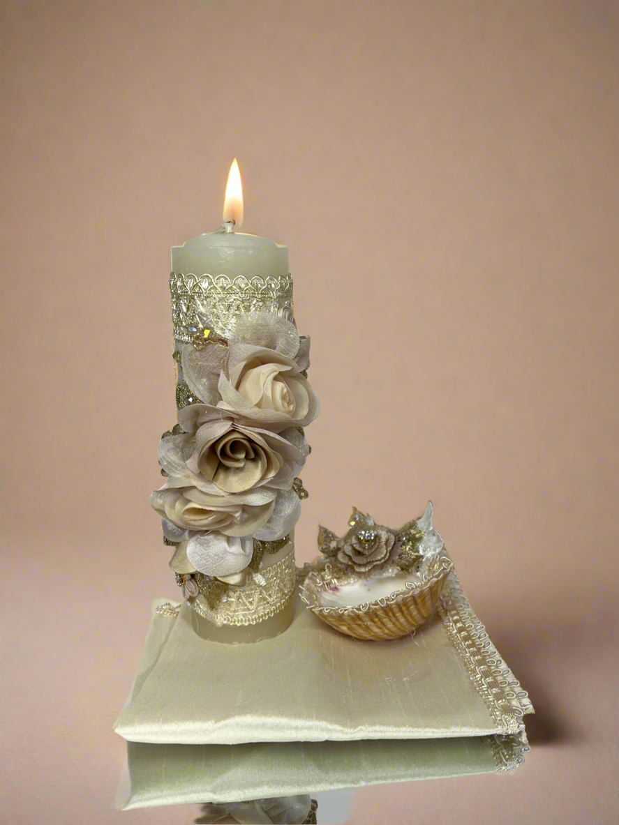 Marina Baptism Dress in Champagne 4 Layers/ Ropon Marina 4 olanes