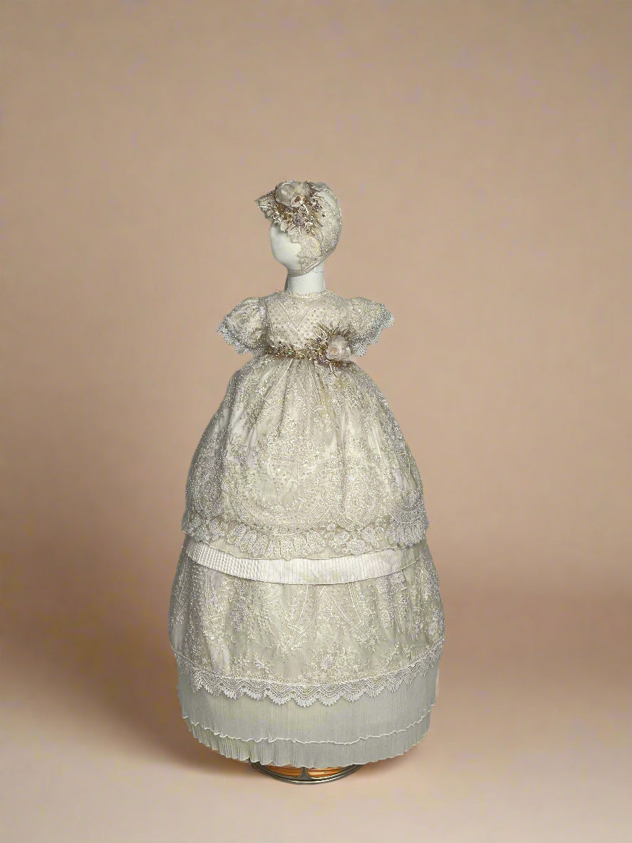 Juliette Baptism Dress in Champagne