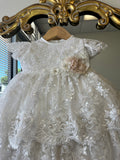 Marina Baptism Dress in Creamy ivory 4 layers