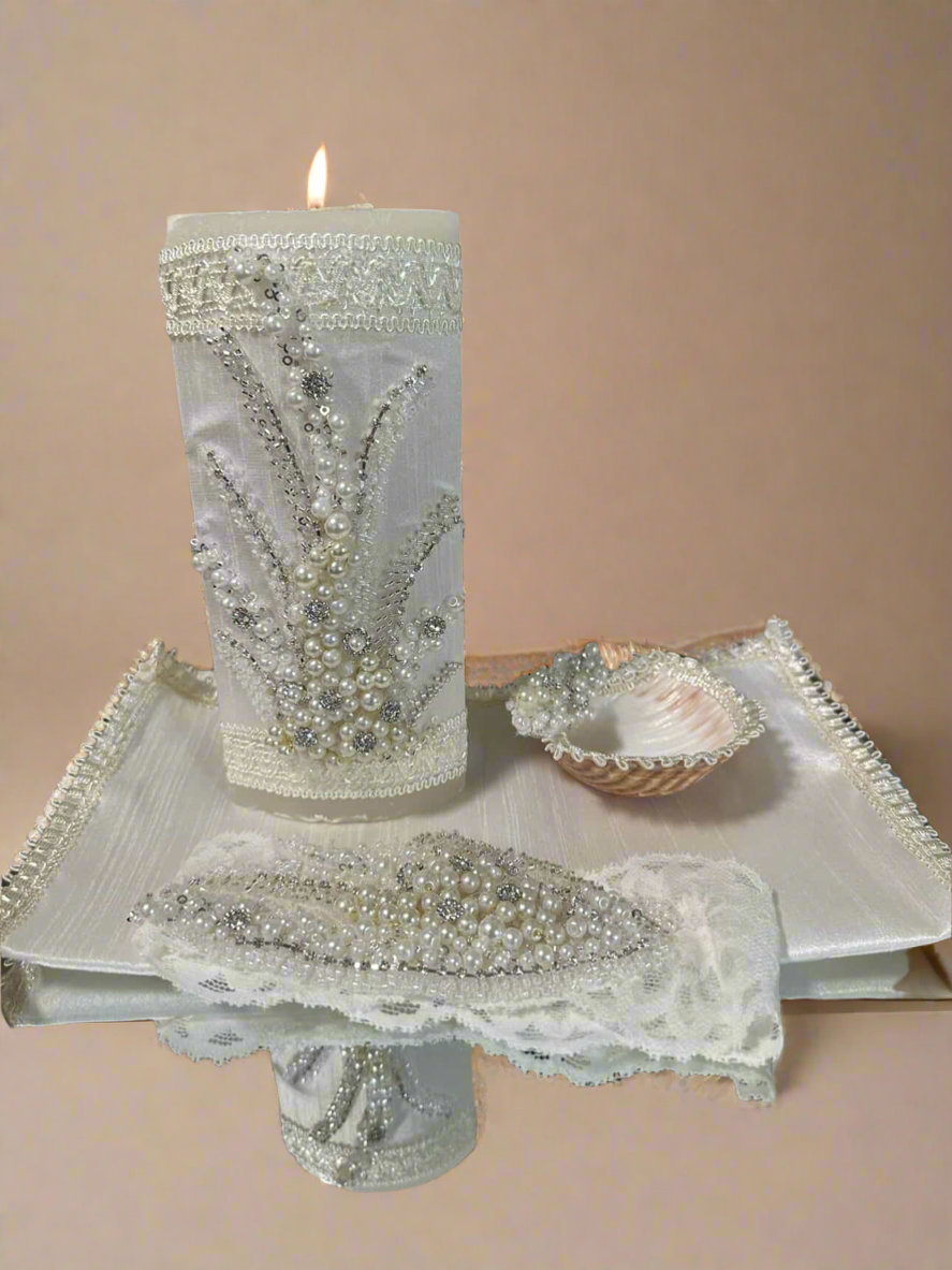 JAZMIN BAPTISM DRESS IN CREAMY IVORY/ ROPON JAZMIN EN TONO PERLA