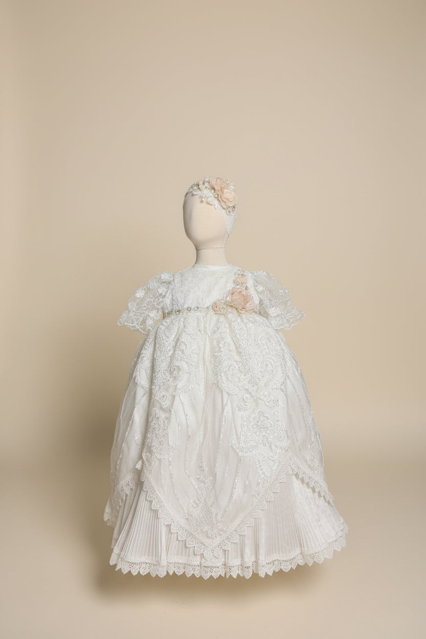 Ropon Carlota Tono Perla/ Carlota Baptism Dress in Creamy Ivory