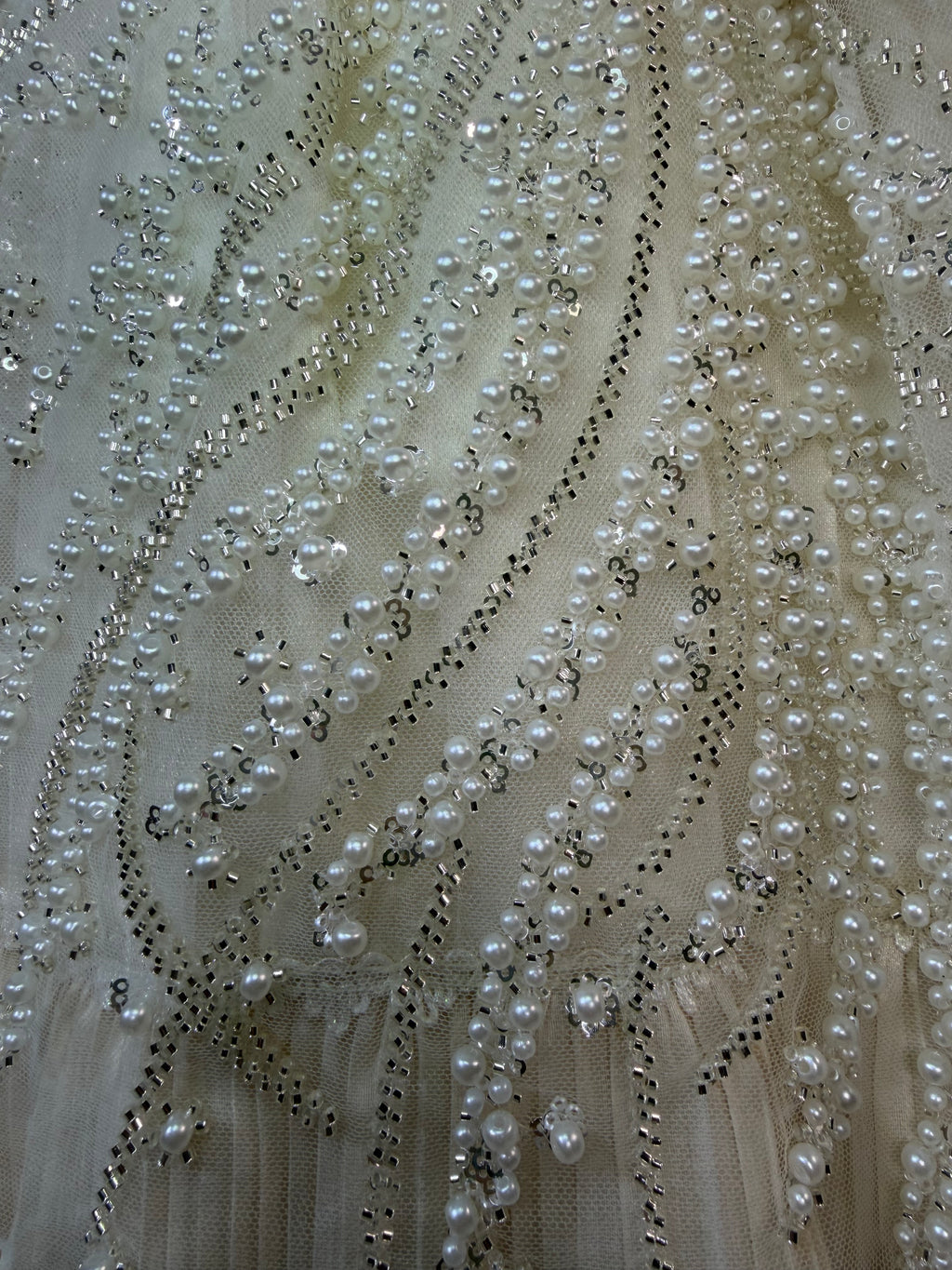 Ropon Jazmin tono champagne / Jazmin Baptism Dress in Champagne