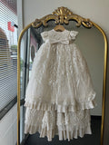 Perla Baptism Dress in Champagne