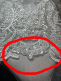 Karol Baptism Dress in Champagne (FINAL SALE DRESS HAS IMPERFECTION SEE DESCRIPTION/ VENTA FINAL MODELO CON IMPERFECCION LEER DESCRIPCION