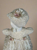 BOMBON BAPTISM DRESS IN CHAMPAGNE/ ROPON BOMBON EN TONO CHAMPAGNE