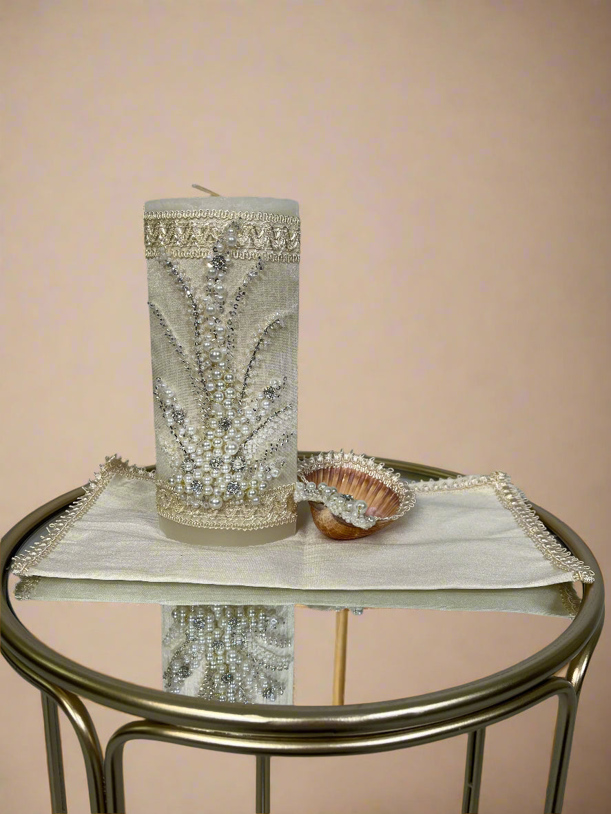 Ropon Jazmin tono champagne / Jazmin Baptism Dress in Champagne