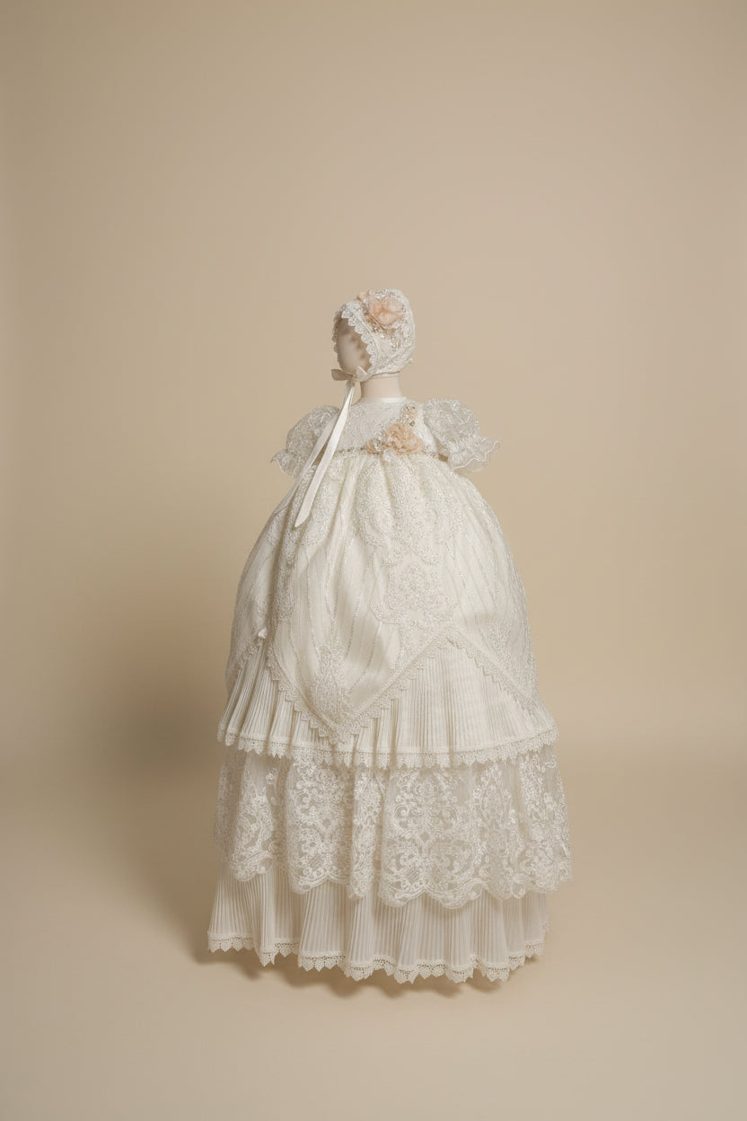 Ropon Carlota Tono Perla/ Carlota Baptism Dress in Creamy Ivory