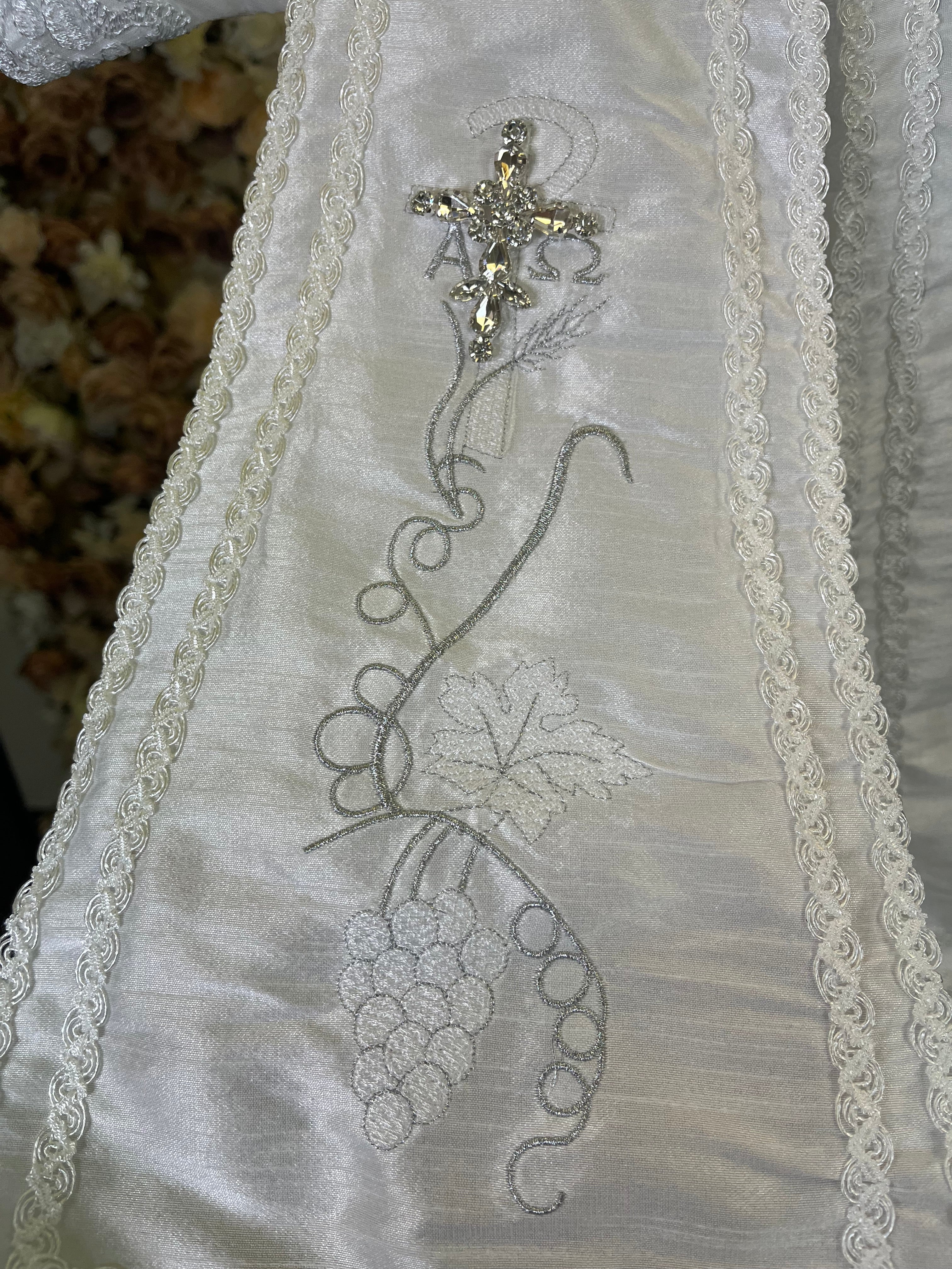 SIZE 3 Boy Baptism outfit in White style #412 (Outfit Only) Solamente Traje