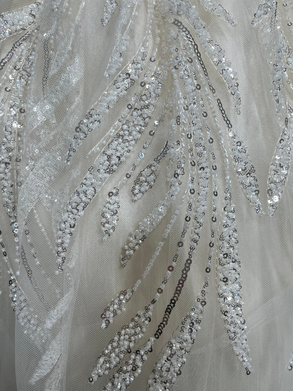 Perla Baptism Dress in Champagne Long Sleeve