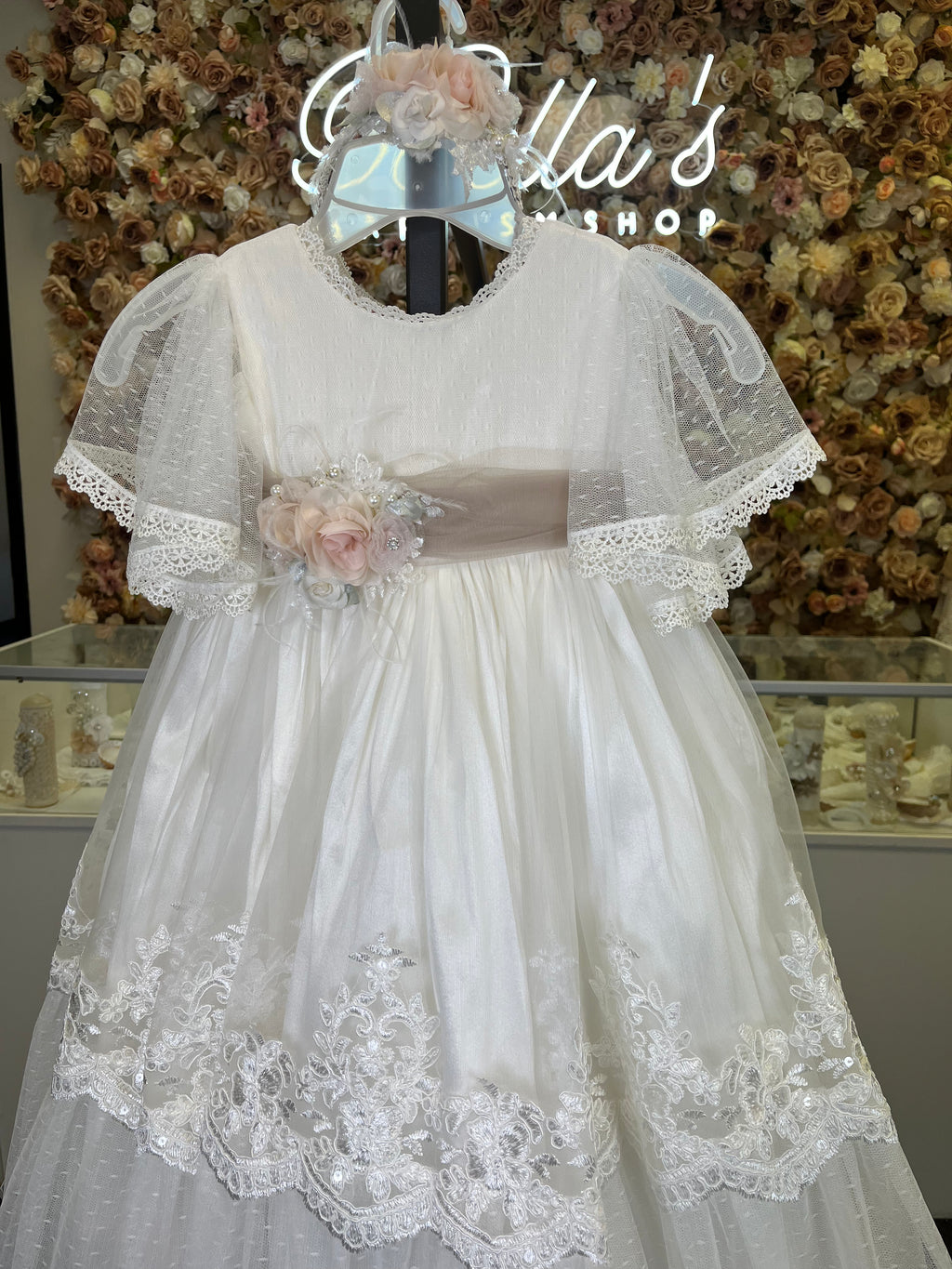 Baptism Dress in Creamy Ivory size 4