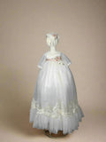 Romina Baptism Dress in Creamy Ivory/ Ropon Romina en tono Perla
