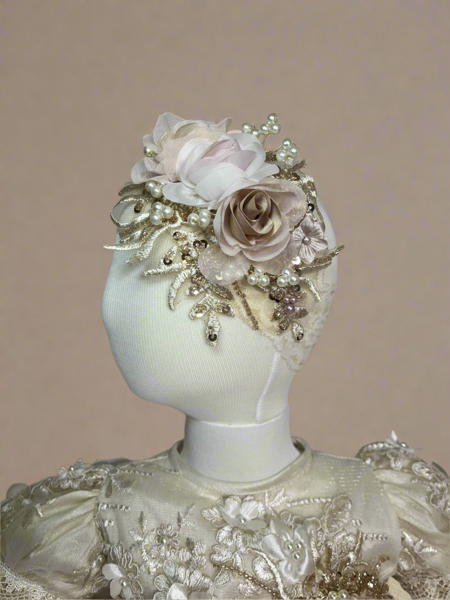 Janet Baptism Dress in Champagne