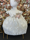 Amanda Baptism Dress in champagne