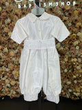 SIZE 3 Boy Baptism outfit in White style #413 (Outfit Only) Solamente Traje