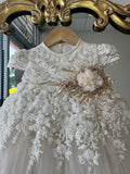 Karol Baptism Dress in Champagne