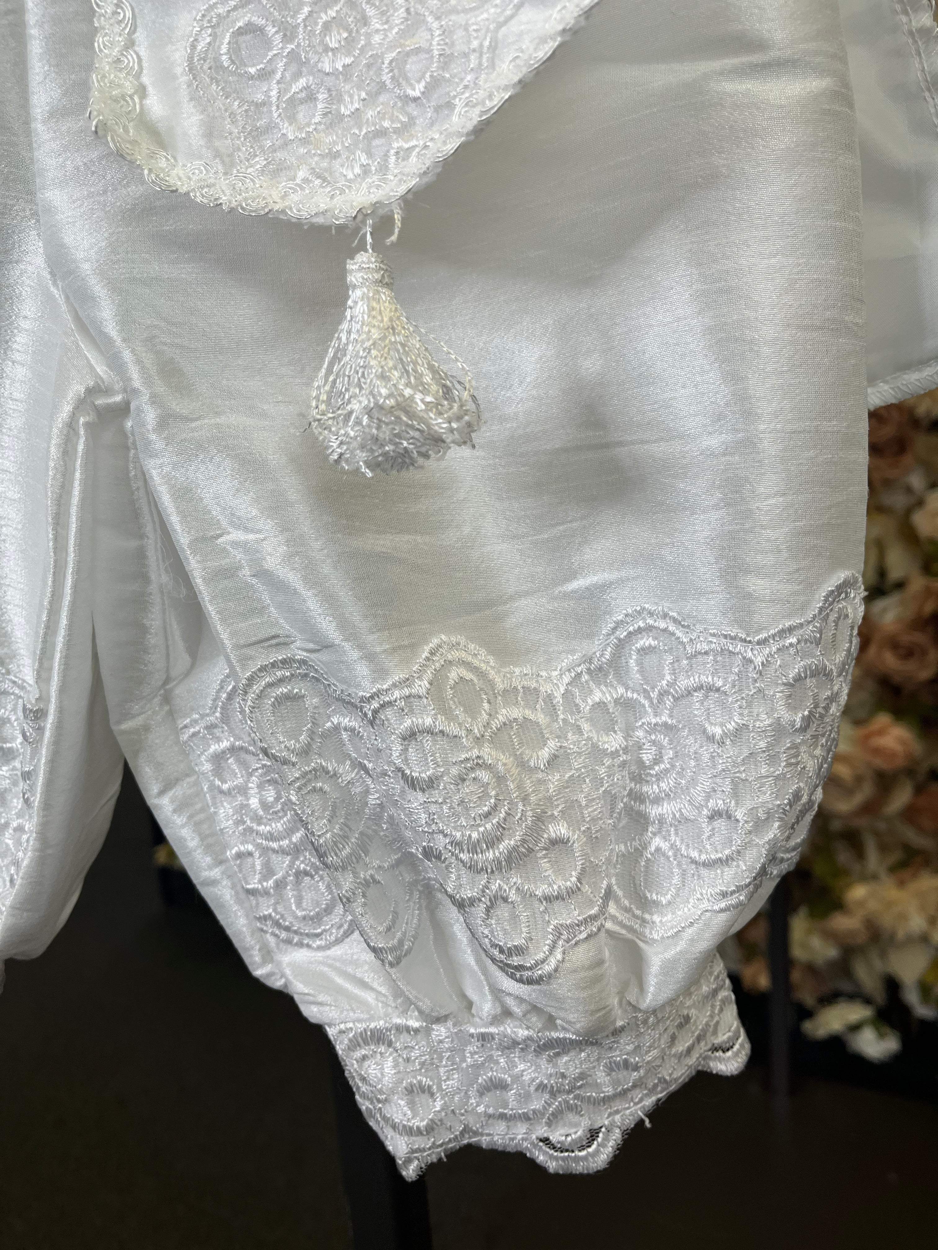 SIZE 3 Boy Baptism outfit in White style #434 (Outfit Only) Solamente Traje