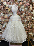 BOMBON BAPTISM DRESS IN CHAMPAGNE