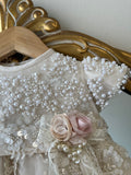 BOMBON BAPTISM DRESS IN CHAMPAGNE